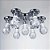 PLAFON ACRILICO E METAL D 43CM X 17CM  7 X LED 3W 127V / 220V CROMADO E TRANSP - Imagem 1