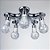 PLAFON ACRILICO E METAL 36CM X 17,5CM  5 X LED 3W 127V / 220V CROMADO E TRANSP - Imagem 1