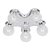 PLAFON METAL E VIDRO D 36CM X 13CM  4XG9 127V / 220V BRANCO, CROMADO E TRANSP - Imagem 1