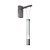 ARANDELA ÁGUA NICKEL TRANSP E BRANCO (C)7CM (L)23CM (A)54CM  1X7W 3000K 400LM - Imagem 1
