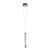PENDENTE ÁGUA NICKEL TRANSP E BRANCO (D)4.5CM (A)38.5CM  1X7W 3000K 400LM - Imagem 1