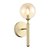 ARANDELA ABAPORU BRONZE E CHAMPAGNE (C)16CM (L)12CM (A)32CM  1XG9 25W - Imagem 1