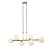 PENDENTE ABAPORU DOURADO E BRANCO (C)92CM (L)30CM (A)23CM  6XG9 150W - Imagem 1