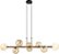 PENDENTE ABAPORU BRONZE E CHAMPAGNE (C)34CM (L)110CM (A)28CM  8XG9 200W - Imagem 1