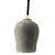 PENDENTE HOLDER D 9CM X 11CM  1XE27 127V / 220V CINZA E CROMADO - Imagem 1