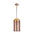PENDENTE TELINHA D 15CM X 28CM  1XE27 127V / 220V COBRE E NATURAL - Imagem 1