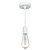 PENDENTE PLOT D 5CM X 9CM  1XE27 127V / 220V BRANCO - Imagem 1
