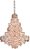 LUSTRE ZARA D 60CM X 76CM  12XE14 127V / 220V COBRE E TRANSP - Imagem 1