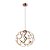 PENDENTE SPHER D 40CM X 37CM  30 X LED 0,8W 127V / 220V ROSE E TRANSP - Imagem 1