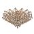 PLAFON TEIA D 120CM X 75CM  24XE14 127V / 220V CHAMPAGNE E CROMADO - Imagem 1