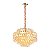 LUSTRE ODEON D 60CM X 42CM  12XE14 127V / 220V DOURADO E CONHAQUE - Imagem 1