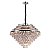 LUSTRE PALACE D 91CM X 70CM  20XE14 127V / 220V CROMADO E TRANSP - Imagem 1