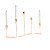 CASTIÇAL DE AÇO INOX P/5 VELAS RAVENA 50X34cm - Imagem 2