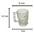 CANECA CHOPP E CERVEJA VIDRO CAVEIRA ROCK STYLE FOSCA 510ml - Imagem 3