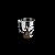 CANECA CHOPP E CERVEJA VIDRO CAVEIRA ROCK STYLE CINZA 510ml - Imagem 1