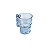 CANECA CHOPP E CERVEJA VIDRO CAVEIRA ROCK AZUL RAINBOW 510ml - Imagem 1