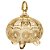 POTICHE VERSAILLES EM CRISTAL D18XA20 COR AMBAR - Imagem 1