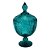 POTICHE VERSAILLES COM PE EM CRISTAL D15,5XA24CM COR VERDE ESMERALDA - Imagem 1