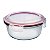 POTE DE VIDRO HERMETICO REDONDO 920 ML VERMELHO - Imagem 2