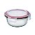 POTE DE VIDRO HERMETICO REDONDO 620 ML VERMELHO - Imagem 4