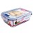 POTE DE VIDRO HERMETICO RETANGULAR 1040 ML AZUL - Imagem 6