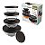 CJ. DE POTES DE VIDRO REDONDOS COM TAMPA PLASTICA 5 PC. PRETO - Imagem 6