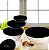 CJ. DE POTES DE VIDRO REDONDOS COM TAMPA PLASTICA 5 PC. PRETO - Imagem 9