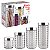 CJ. DE POTES DE VIDRO COM TAMPA INOX BUBBLE 4 PC. - Imagem 7