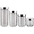 CJ. DE POTES DE VIDRO COM TAMPA INOX BUBBLE 4 PC. - Imagem 2