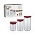 CJ. DE POTES DE VIDRO SLIM COM TAMPA PLASTICA 3 PC. VERMELHO - Imagem 6