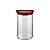 POTE DE VIDRO SLIM COM TAMPA PLASTICA 1L VERMELHO - Imagem 4