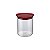 POTE DE VIDRO SLIM COM TAMPA PLASTICA 0,7L VERMELHO - Imagem 2