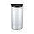 POTE DE VIDRO SLIM COM TAMPA PLASTICA 1,3L PRETO - Imagem 3