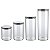 CJ. DE POTES DE VIDRO SLIM COM TAMPA INOX 4 PC. - Imagem 2