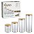 CJ. DE POTES DE VIDRO SLIM COM TAMPA BAMBU 4 PC. - Imagem 8