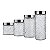 CJ. DE POTES DE VIDRO COM TAMPA INOX RATTAN 4 PC. - Imagem 2
