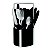CJ. DE TALHERES VARANDA GOURMET DIAMOND 24 PC. PRETO - Imagem 1