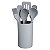 CJ. DE GADGETS DE SILICONE 7 PC. CINZA - Imagem 1