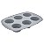 FORMA PARA 6 MINI BOLOS REDONDOS DE SILICONE CINZA - Imagem 2