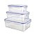 CJ. POTE HERMETICO RETANGULAR 3 PC. AZUL - Imagem 1