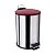 LIXEIRA INOX ESCOVADO 3 L COM TAMPA VERMELHA - Imagem 2