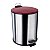 LIXEIRA INOX ESCOVADO 5 L COM TAMPA VERMELHA - Imagem 1