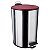 LIXEIRA INOX ESCOVADO 12 L COM TAMPA VERMELHA - Imagem 2