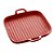 CJ 2 TRAVESSAS PORCELANA C/ALÇAS VERMELHO 19x19x3cm - Imagem 5