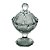 POTICHE DECORATIVO CRISTAL C/PÉ PRINCESS VERDE 11x16cm - Imagem 1