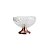 CENTRO DE MESA CRISTAL C/PÉ AÇO LYS ROSE 25cm - Imagem 1