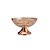 CENTRO DE MESA CRISTAL ÂMBAR C/PÉ AÇO LYS ROSE 30cm - Imagem 1