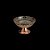 CENTRO DE MESA CRISTAL ÂMBAR C/PÉ AÇO LYS ROSE 30cm - Imagem 4