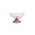 CENTRO DE MESA CRISTAL C/PÉ AÇO LYS ROSE 30cm - Imagem 1