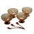 CJ 4 BOWLS VIDRO ÂMBAR C/4 COLHERES P/SOBREMESA QUEEN ROSE - Imagem 4